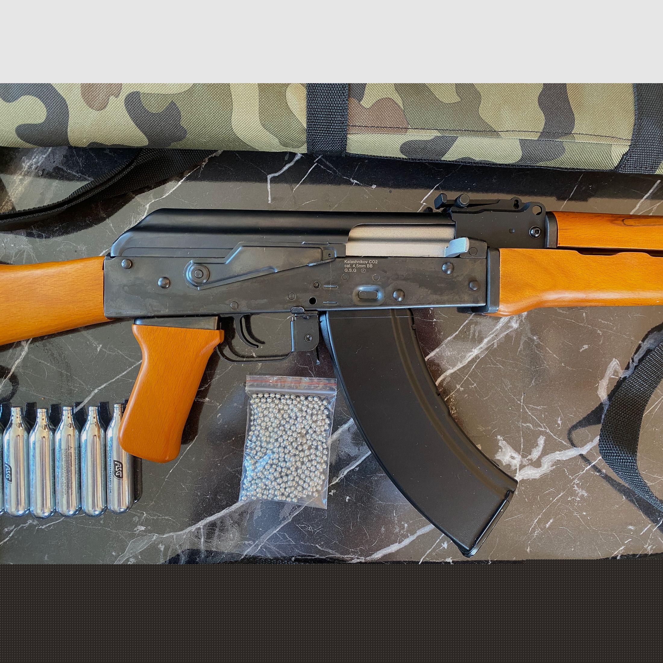 G.S.G Kalashnikov AK47 4,5mm BB mit Zubehör selten genutzt!