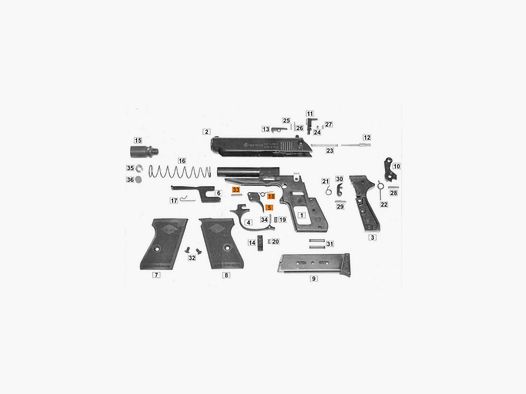 Ersatzteile Kit Bruni New Police 8mm