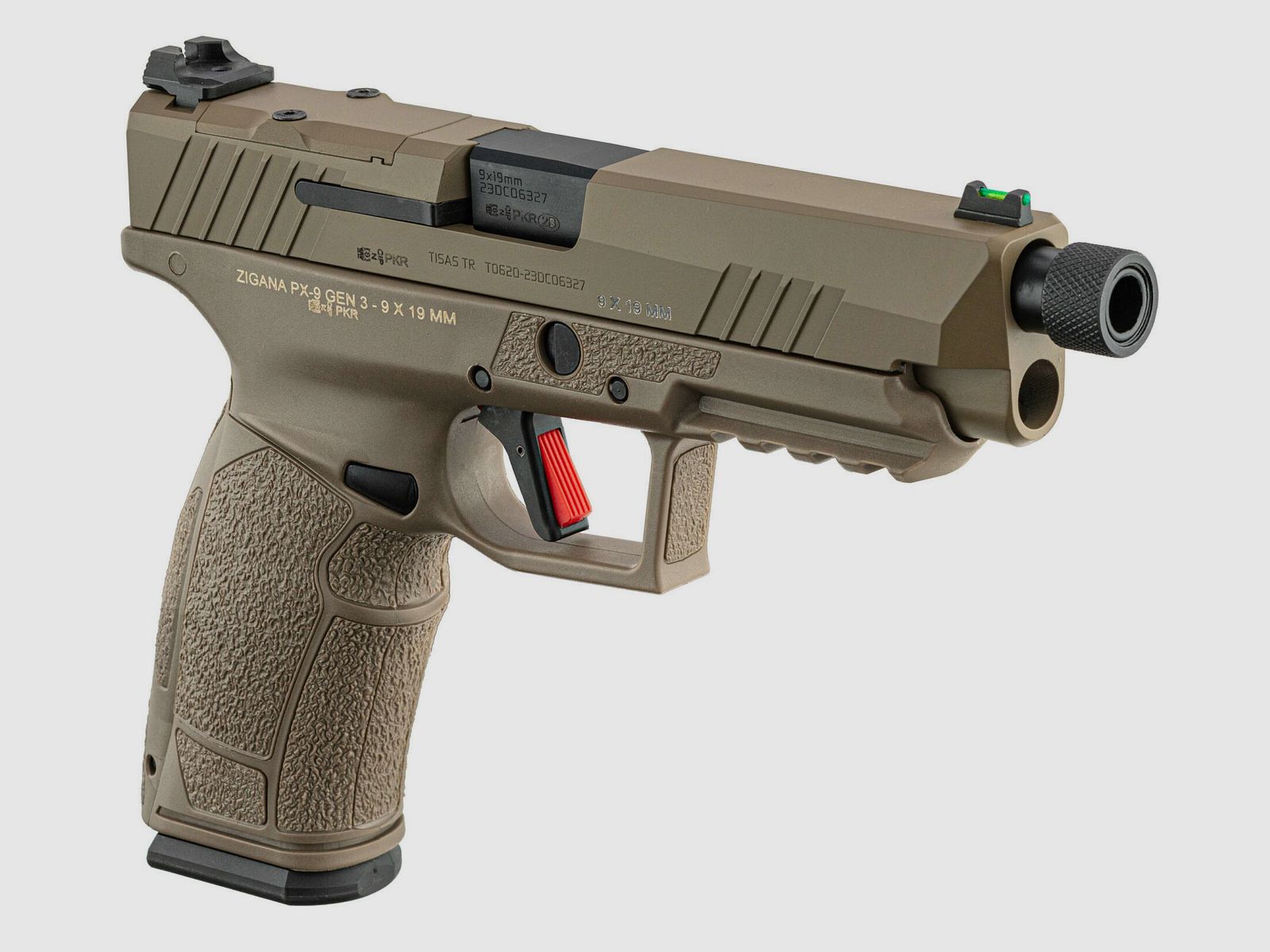 TISAS PX-9 TACTICAL pistol caliber 9×19 mm FDE threaded, image 4 of 10
