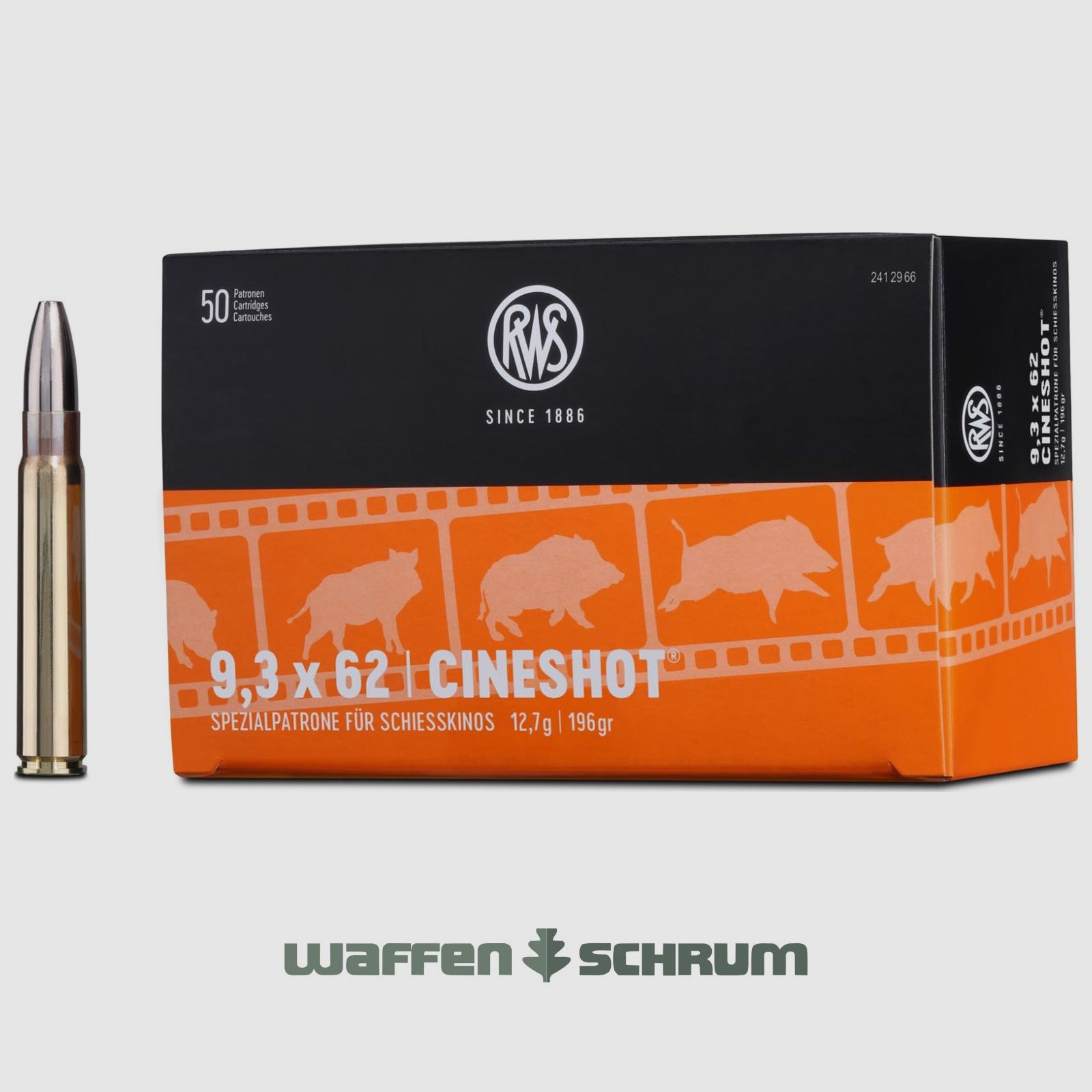 RWS Cineshot 12,7g - 196gr 9,3x62 paquet de 30