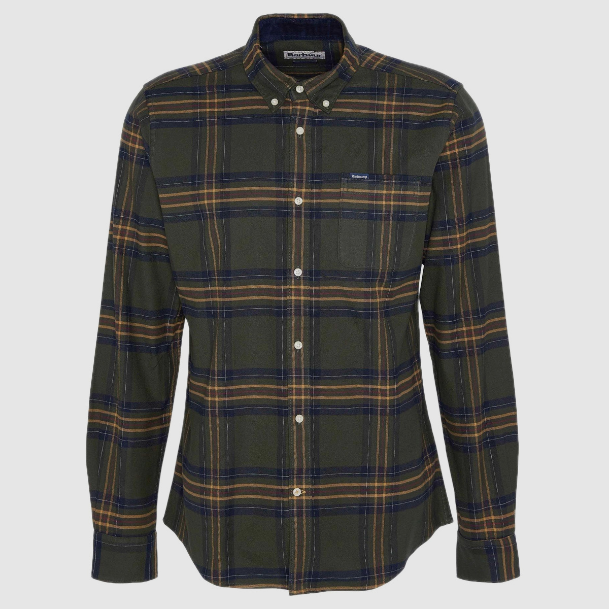 BARBOUR Hemd Portdown Tailored Oliv