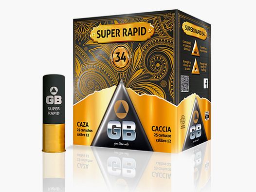 Patronen Jagd GB Super Rapid 34 - Kaliber 12
