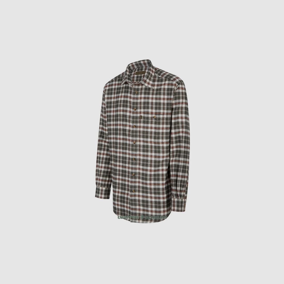 Böcker Hemd Vollzwirn Comfort Fit Grün kariert