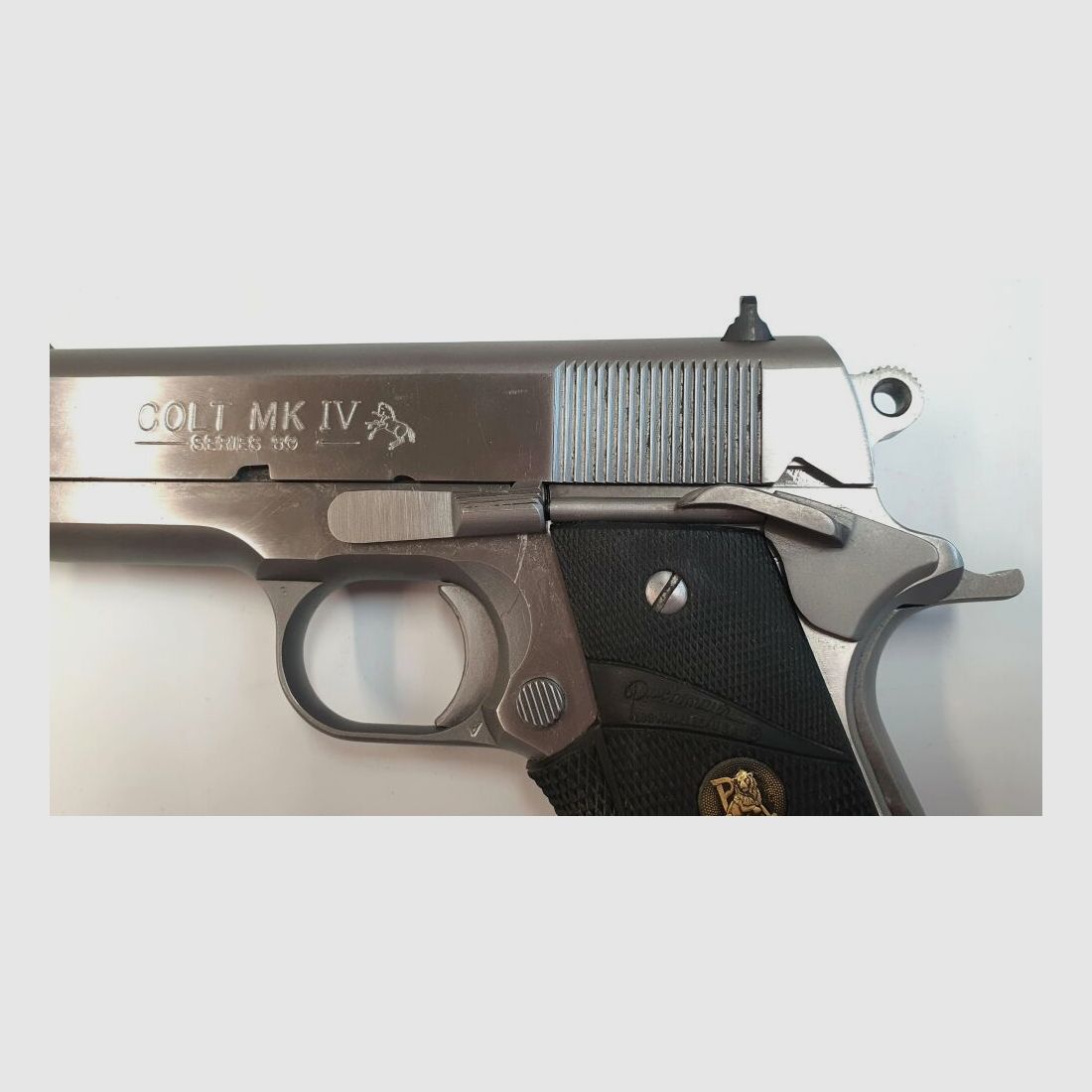 Colt Sehr Selten! Kompakte Pistole US Colt 1911 MK IV Series Officers ACP Stainless