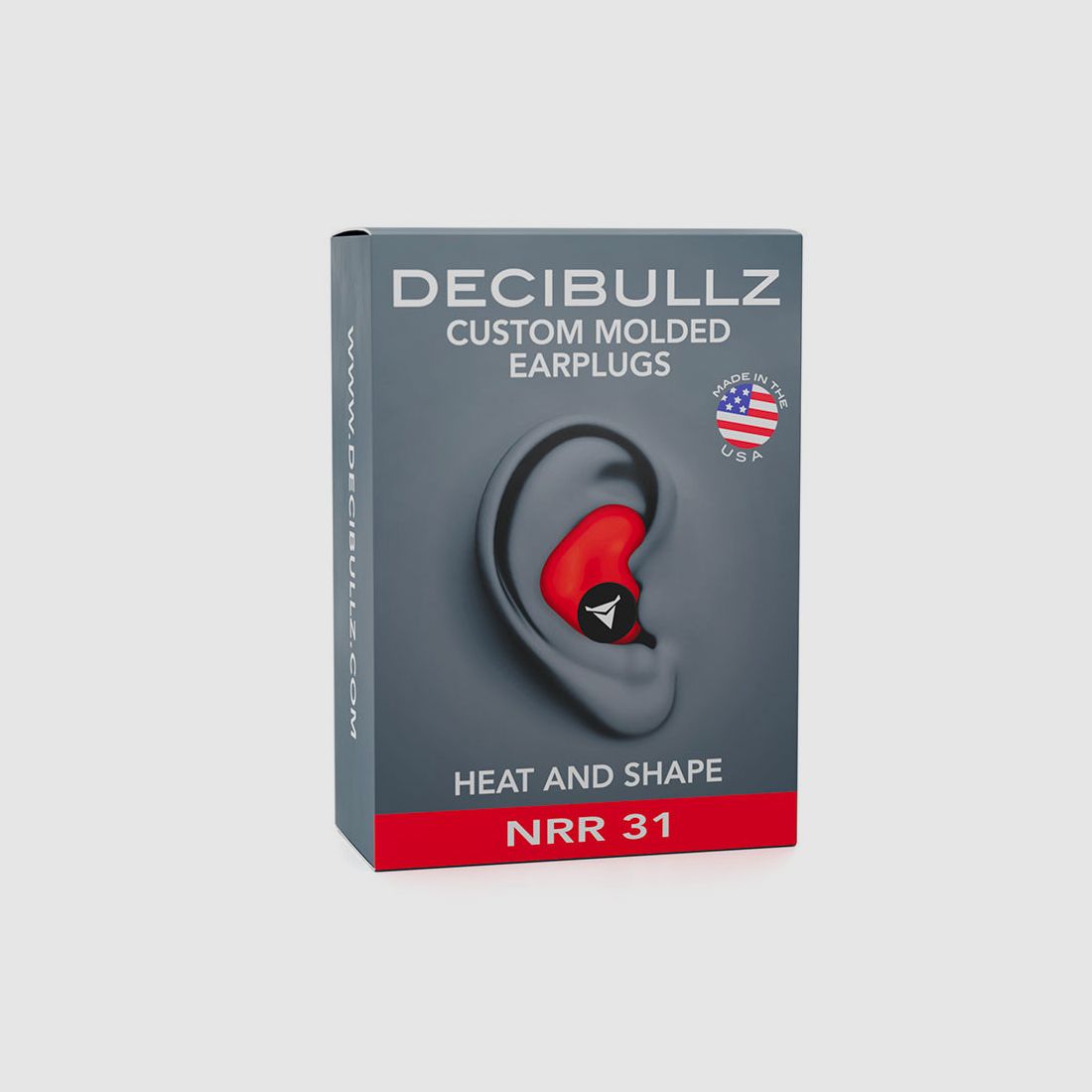 Decibullz 31 dB vervormbare oordoppen - rood, afbeelding 9 van 9