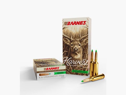 Barnes Harvest Collection 6,5mm Creedmoor 9,1 g / 140 gr Sierra Tipped GameKing Jagdmunition – 20 Stück #32400