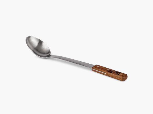 Petromax Servierlöffel 30 cm Edelstahl und Walnussholz