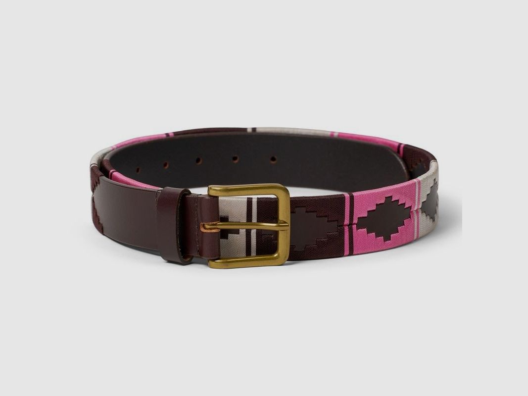 Waidmanns Unisex Pologürtel Marley Pink Weiß – Länge: 80 cm