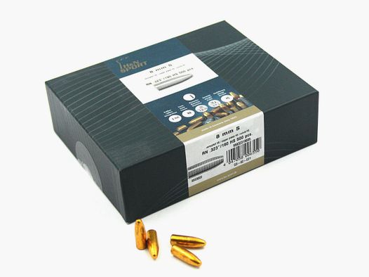Proiettili per fucile, H+N .323 HS-RN, 190gr, 500 pz, 8×57 IS