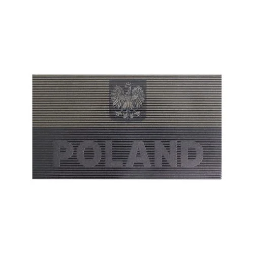 Polnischer großer Aufnäher SUBDUED-Flagge – Schwarz/Borealgrün, Bild 1 von 2