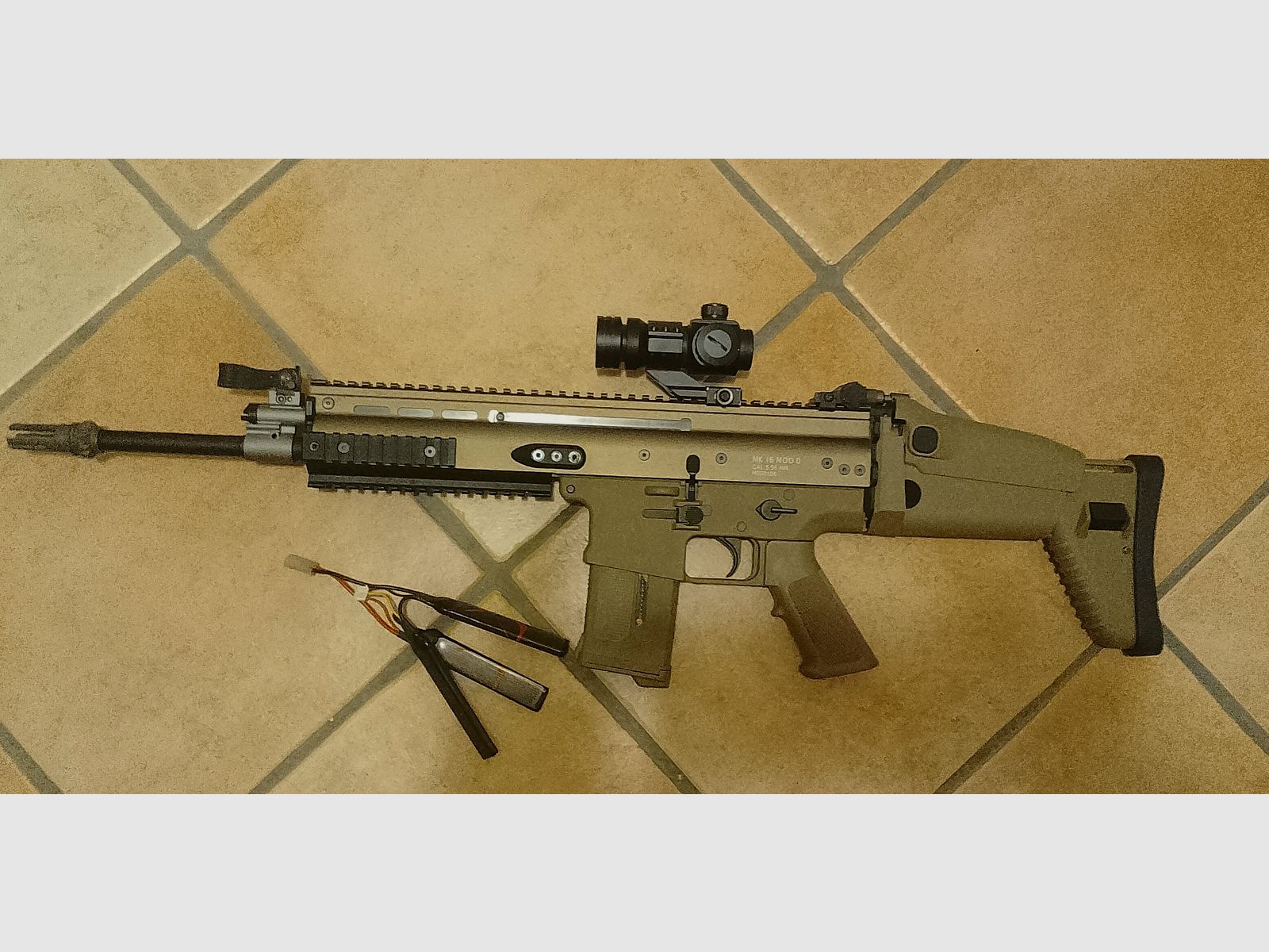 Scar L Wei-etech Socom-L MK16 mod 0 full metal S-AEG 6mm BB desert