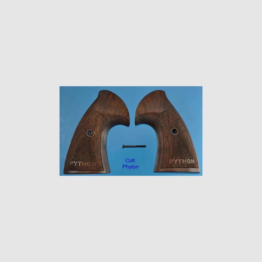 Nussbaum-Griffschalen für Colt Phyton-Revolver