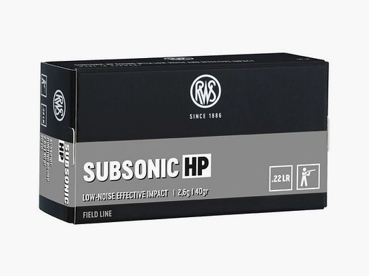 RWS .22 SUBSONIC HP - 50 Patronen