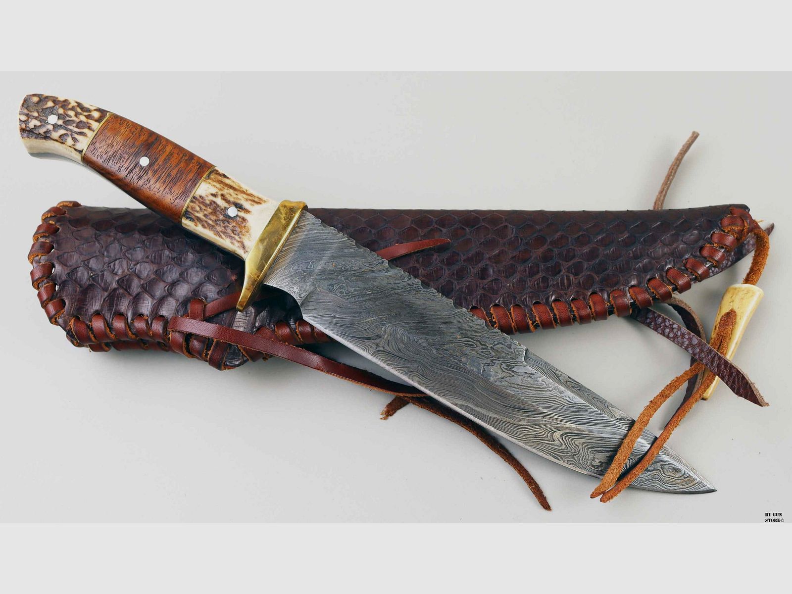 Cuchillo Manuel mod. Croc hoja de acero Damasco, imagen 2 de 2