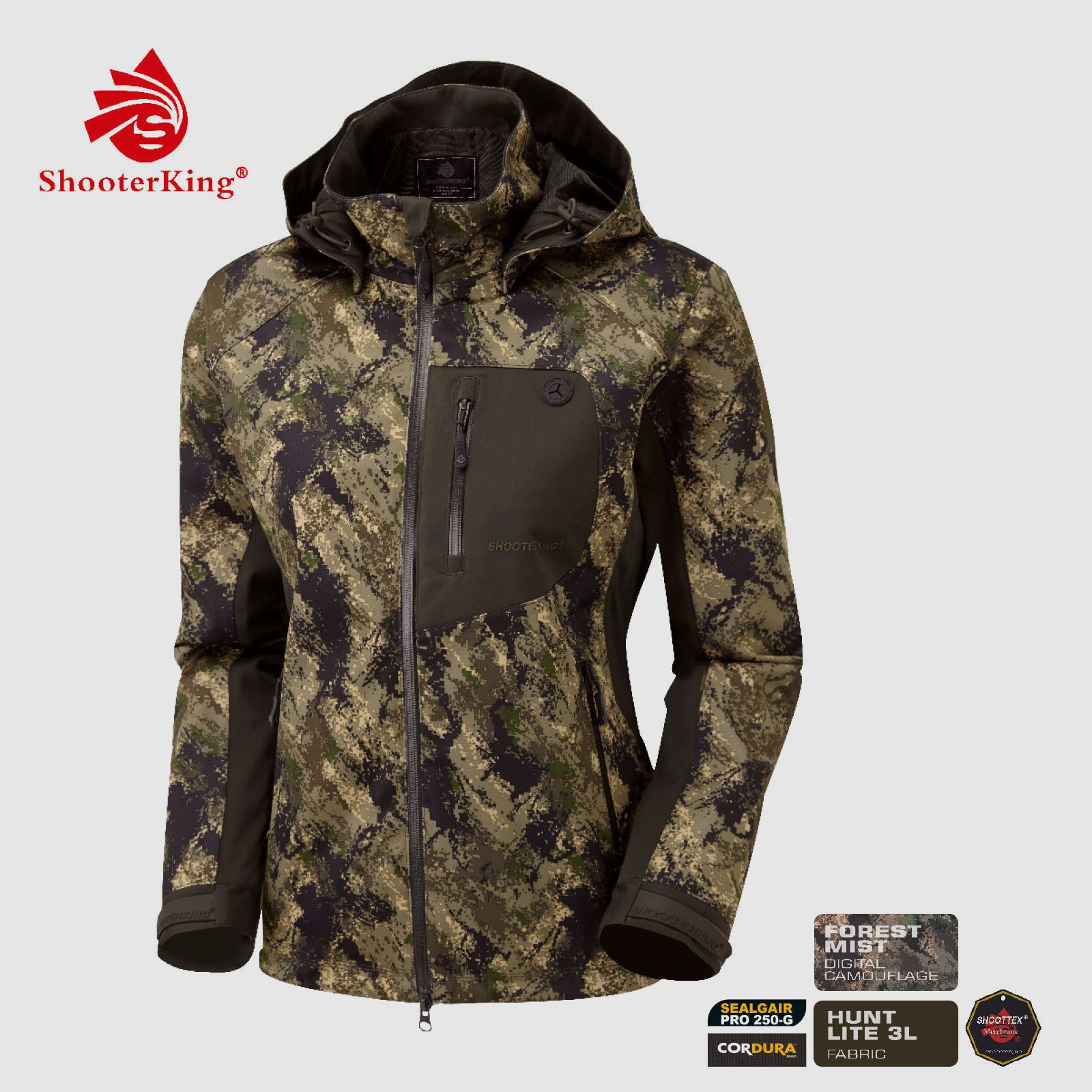 SHOOTERKING Huntflex Jacke Digital Camo Forest Mist Damen