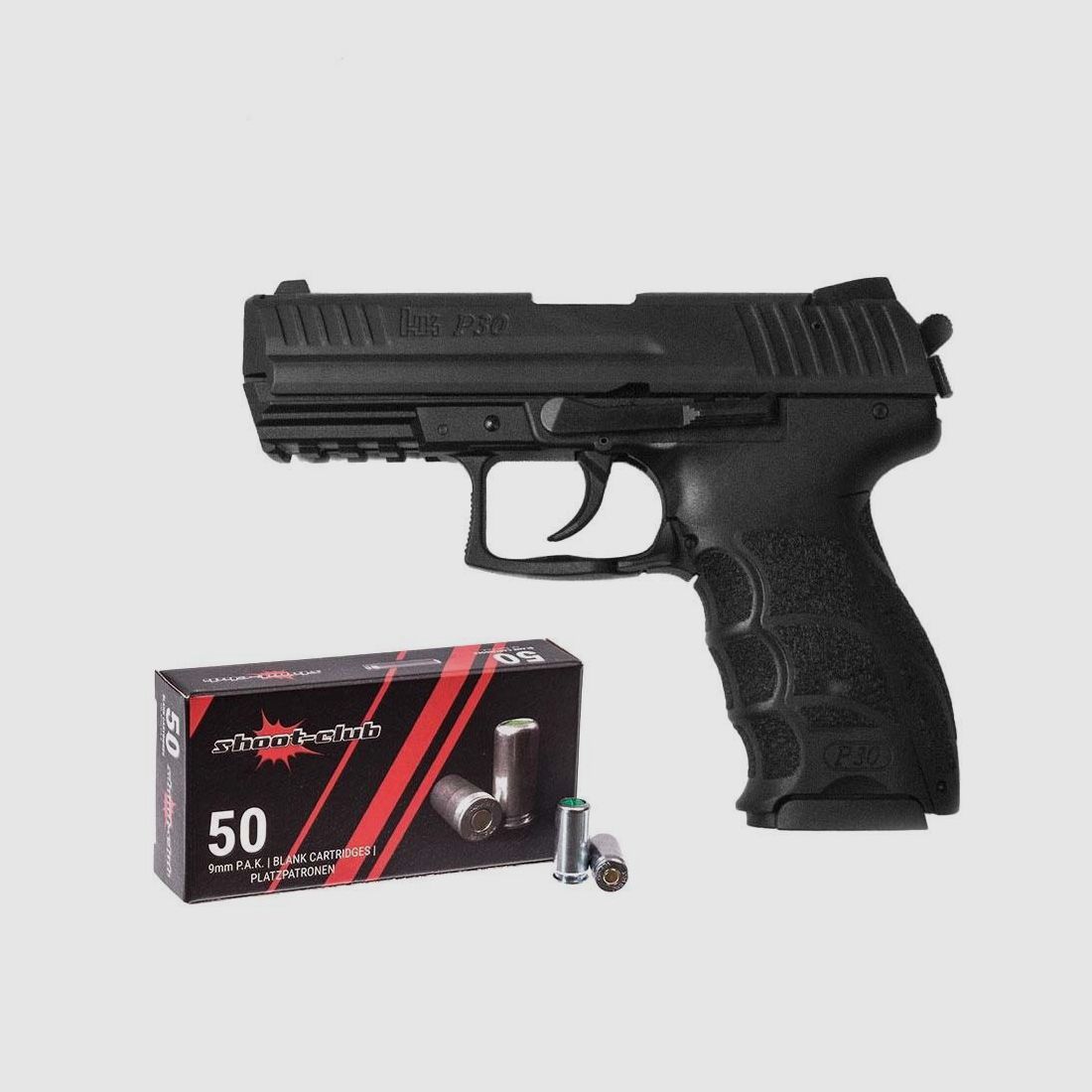 Heckler & Koch	 H&K P30 Schreckschusspistole brüniert + Platzpatronen