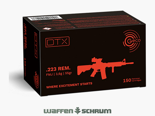 Geco DTX 3,6g - 55gr .223 Rem. 150er Pck