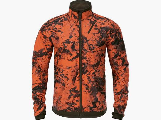 Härkila Herren Fleecejacke Wildboar Pro Reversible Willow green/AXIS MSP®Orange Blaze