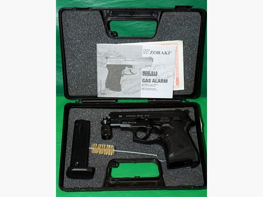 Zoraki 914 pavonado pistola de fogueo 9 mm P.A.K. antigua PTB 972 con maletín