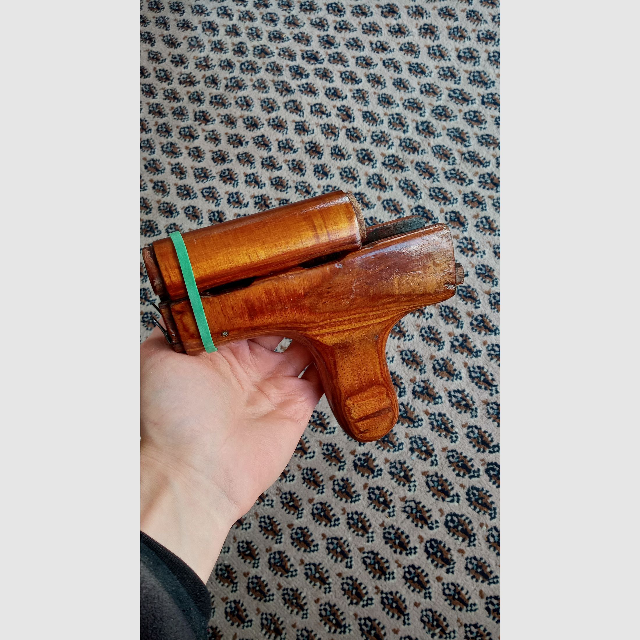 #1 Rumänischer AKMS unterer Handschutz s.g. Esel-Pimmel (Uluc) für Unterlaufklappschaft Schichtholz Romy Dong PM md.65 & oberer Laminat Handschutz russisch.