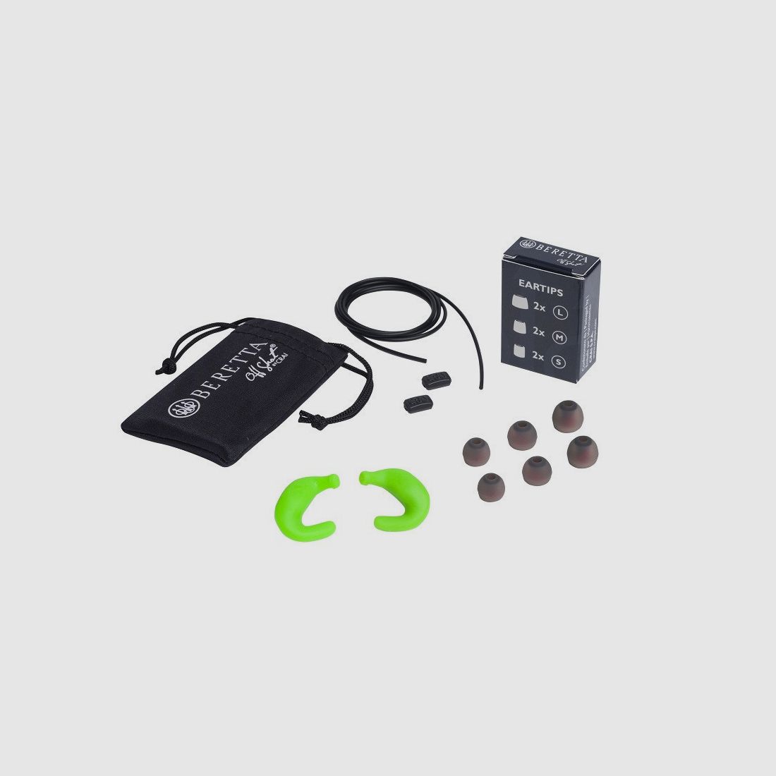 Beretta Mini-headset E2 Gehoorbescherming Fluorgroen, afbeelding 1 van 2
