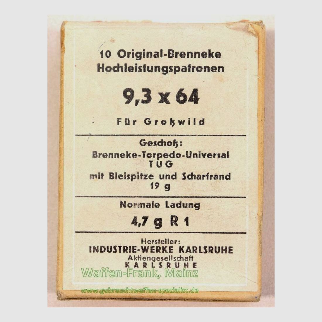 Brenneke - Langenhagen rifle cartridges 9.3x64