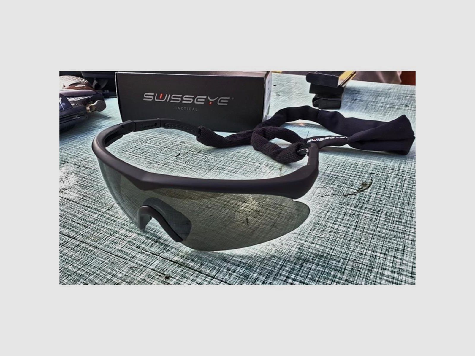 SwissEye Apache Schutzbrille rubber green - smokie + orange + clear