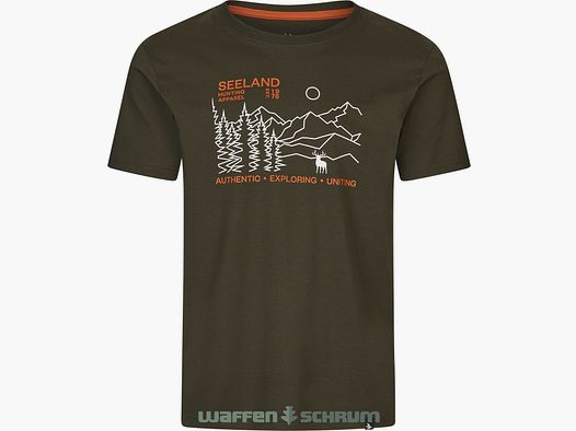 Seeland T-shirt Landschap Dennengroen