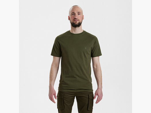 T-Shirt 2 pak - Groen/Bruin Blad - Maat: L