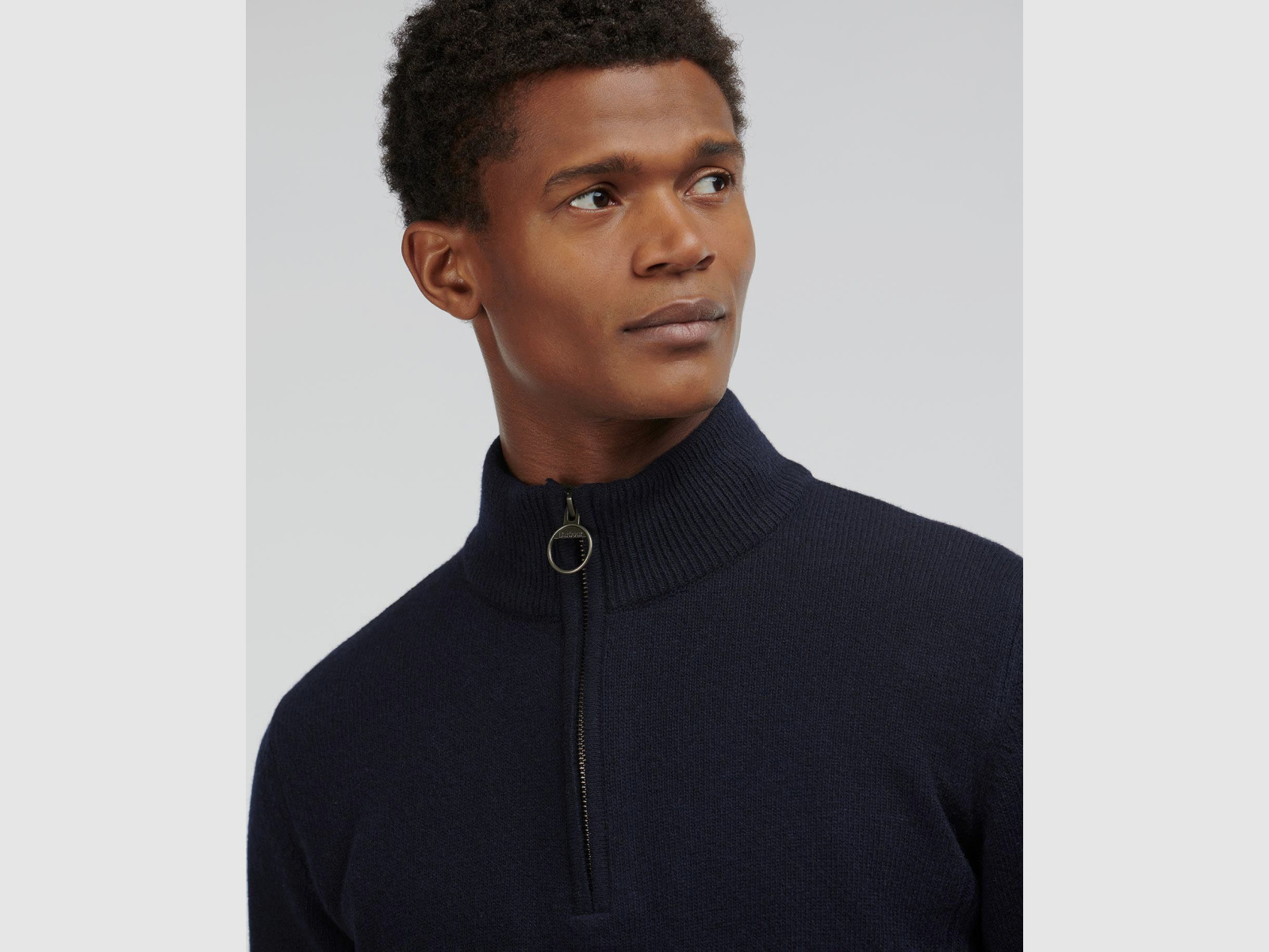 BARBOUR Holden Half Zip Sweater Navy