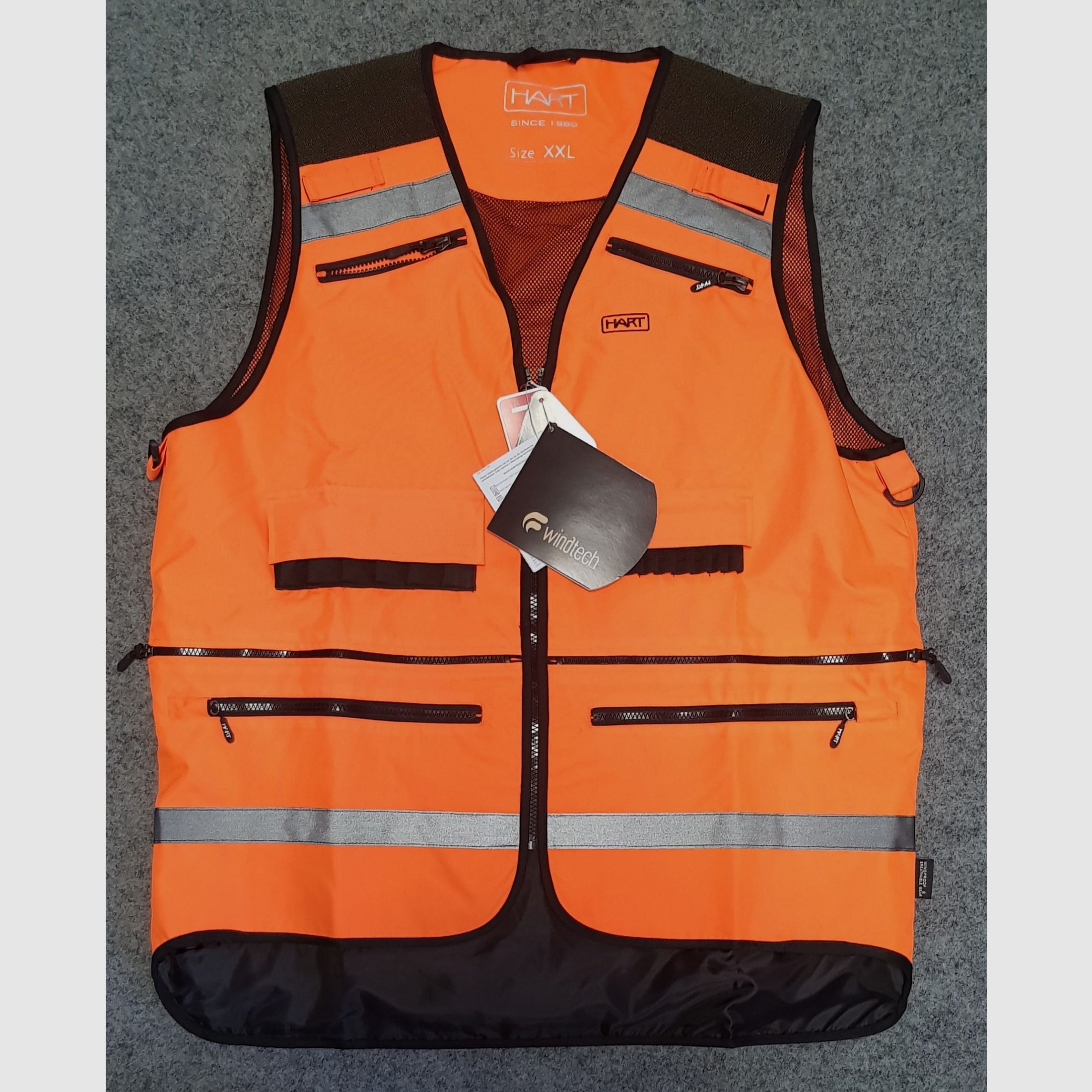HART Weste orange mit reflektierendem Rücken