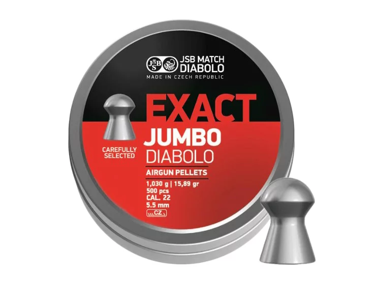 Diabolo JSB Exact Jumbo 5,51 mm, 500 pièces, tête arrondie (546246-500), image 2 sur 4
