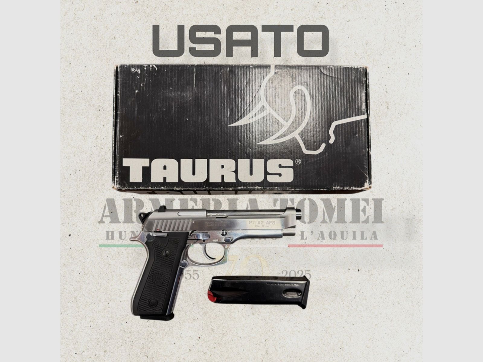 UTILISÉ – PISTOLE – TAURUS MOD. PT 92 AFS cal. 9×21, image 3 sur 3