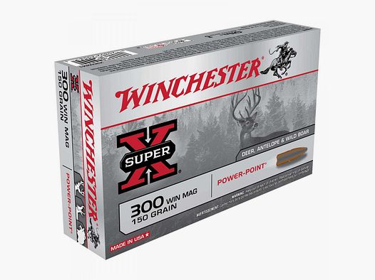 Winchester Super-X .300 Win. Mag. 150GR Power Point 20 cartouches