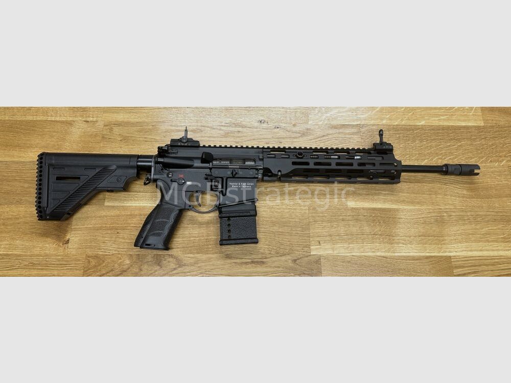 Lauf abgedreht, ca. 300g leichter - Heckler & Koch MR223 A3 14,5" Lauf	 MGBs Limited Edition / halbautom. Büchse .223Rem - zivile Version HK416 / G95K / G38 / mit Upgrades