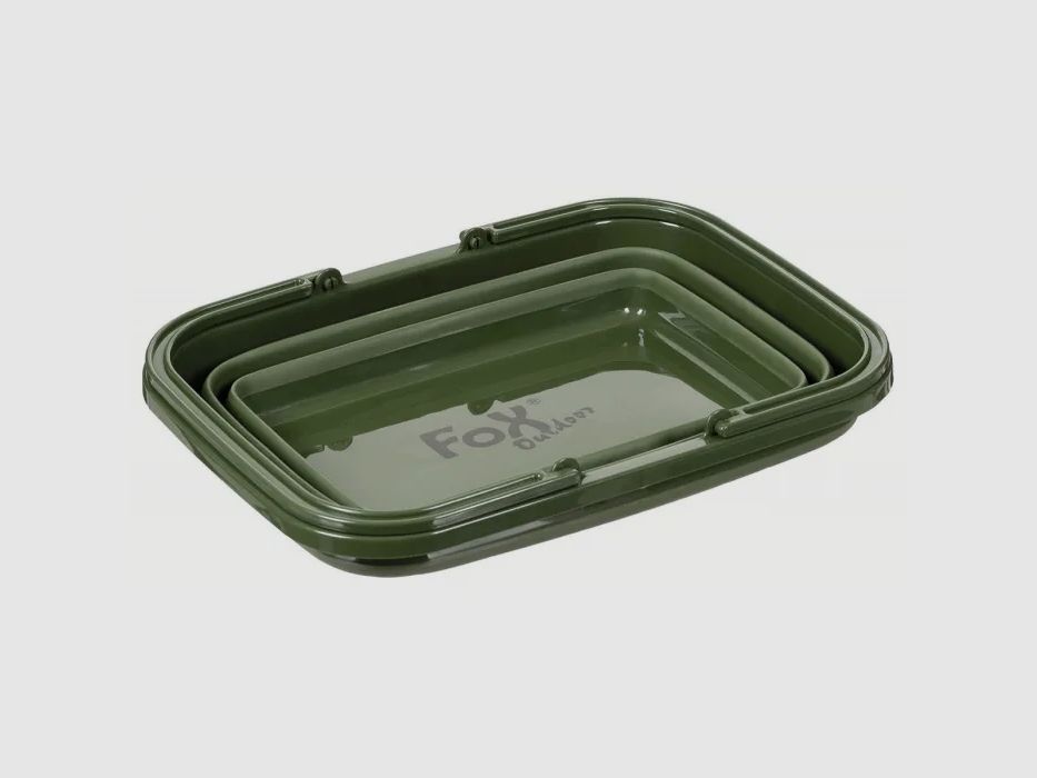 Folding basket with 2 handles - 9 liters - waterproof - Olive