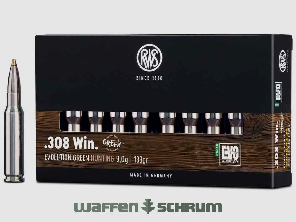 RWS .308Win Evo Green 9,0g - 139gr