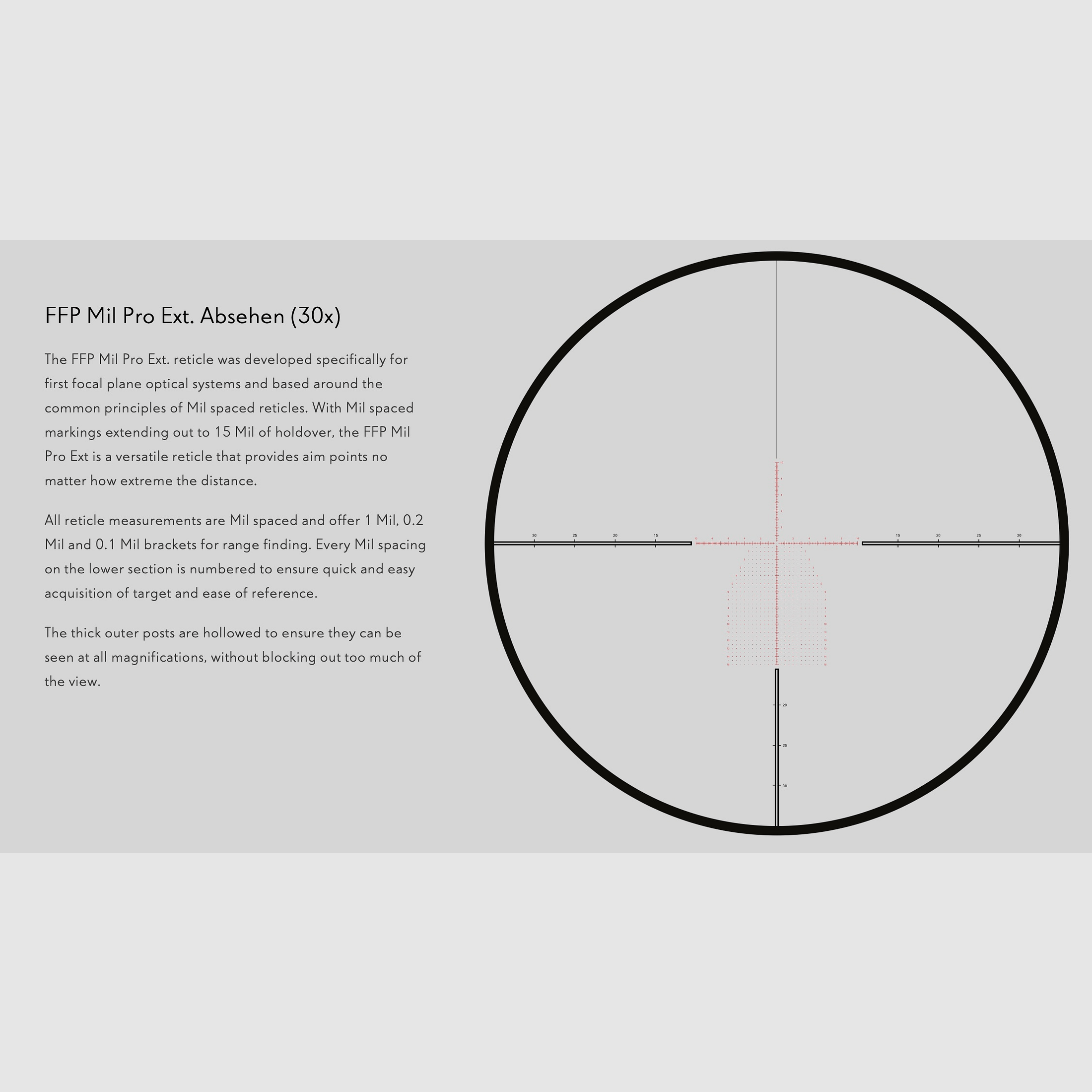 HAWKE 18640 telescopio de mira FRONTIER 34 FFP 5-30x56 MIL PRO EXT ABSEHEN