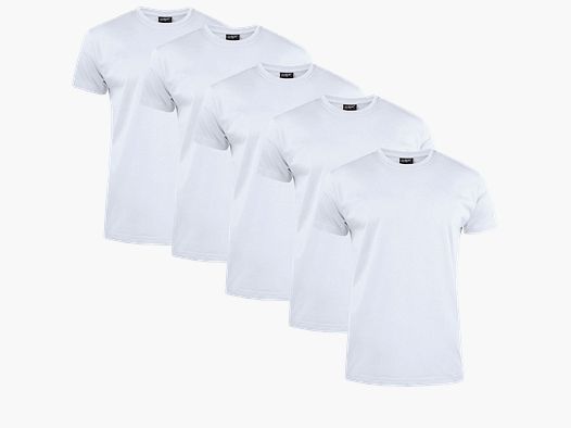 Clique T-Shirt Herren 5er-Pack Weiß