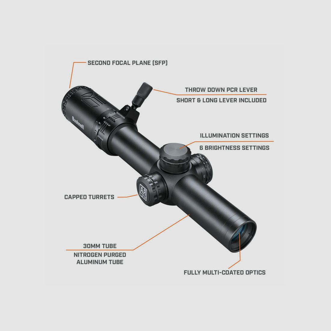 BUSHNELL AR Optics® 1-8x24 Verlichte Richtkijker AR71824, afbeelding 6 van 8