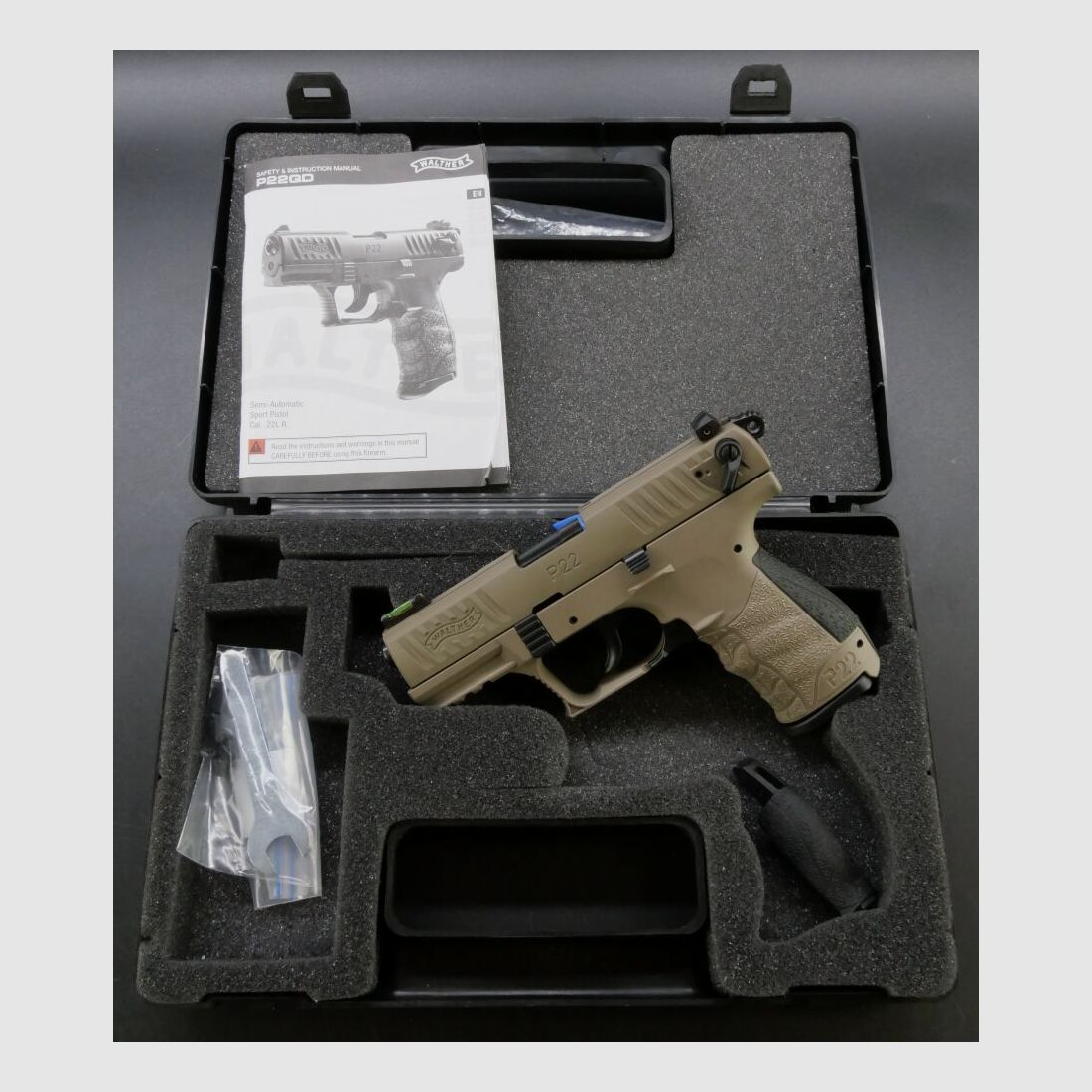 Vorführwaffe P22 QD 3,42" FDE .22lr	 .22lr