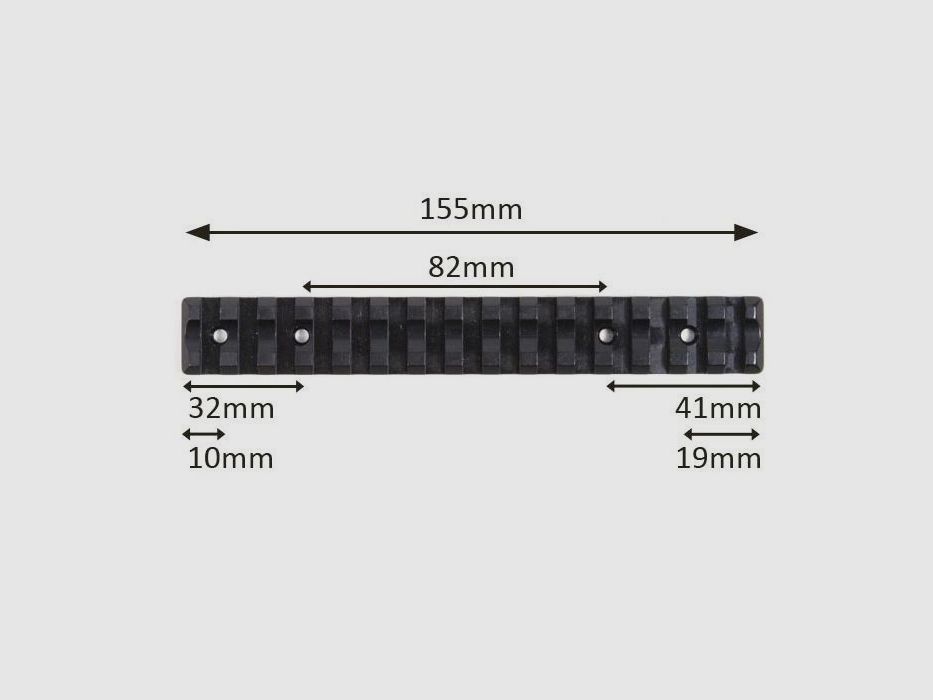EraTac Picatinny-Schiene Tikka T3 Short Action, 0 MOA, Aluminium, Bild 5 von 8