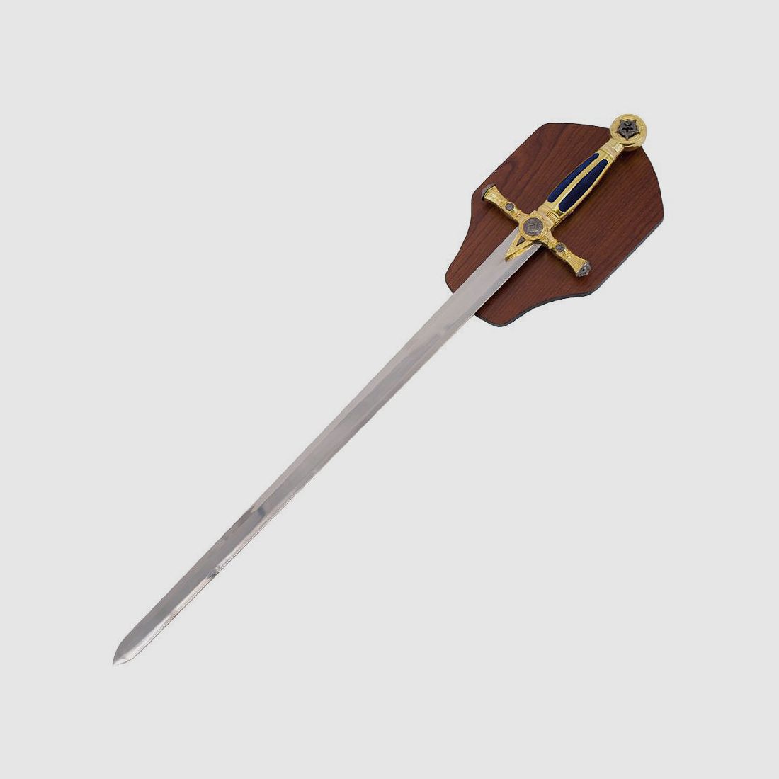 Espada masónica incluida con soporte de madera