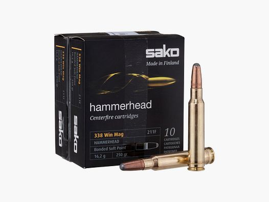 Sako .338 Win. Mag. Hammerhead SP 16.2g/250grs.