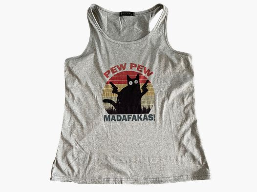 FUN-TANK-TOP "PEW PEW MADAFAKAS" - GREY