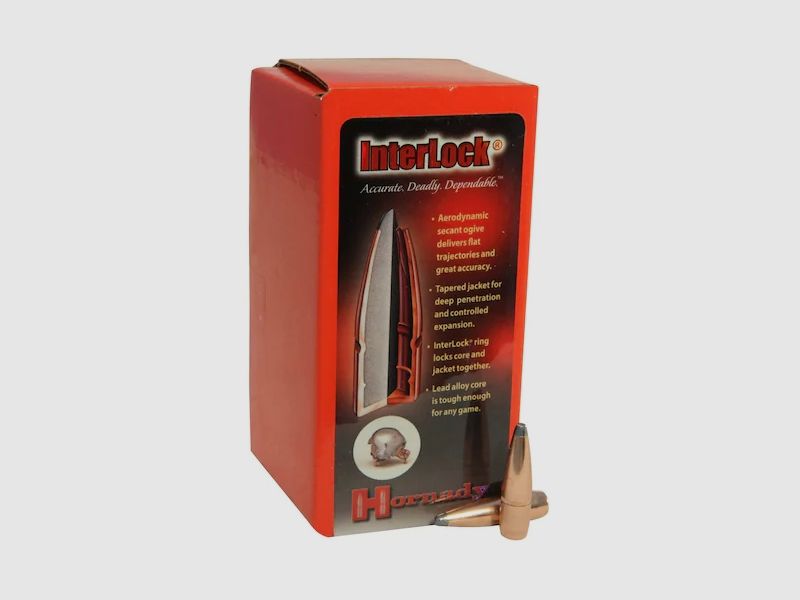 Balas Hornady 7mm/.284 Interlock BTSP 139GR 100 piezas