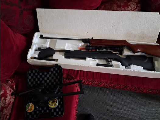 Verkaufe co2 Waffen Set und ein Knick lauf 