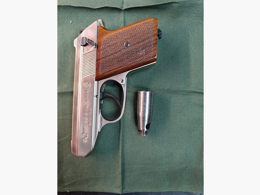 Röhm RG 9 8mm Nickel Holzgriffe P.A.K. 413 Sammlerwaffe