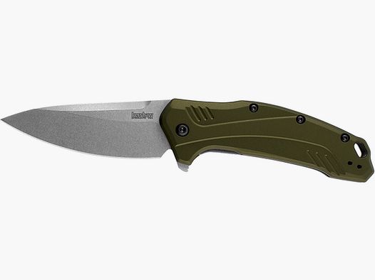 Kershaw Navaja de bolsillo Kershaw Link Oliva lavada a la piedra