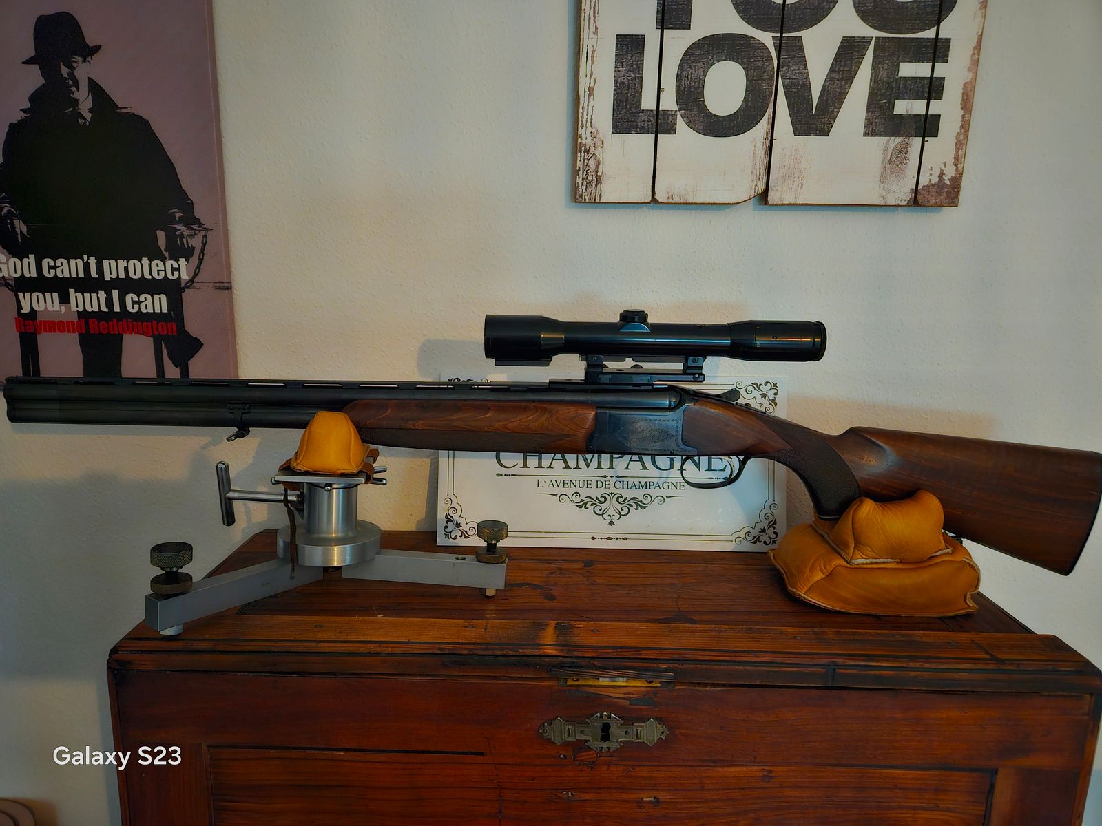 Over-and-under shotgun with interchangeable barrels in 45/70 - also trade for watch!